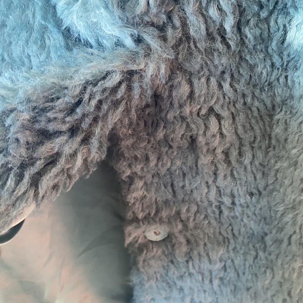 UGG TAMMIE FAUX FUR VEST GREEN Teddy Fluffy Oversized XL - Picture 6 of 8